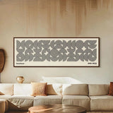 Medieval-modern canvas Bauhaus style decorative poster for living room art with horizontal and vertical geometric lines
