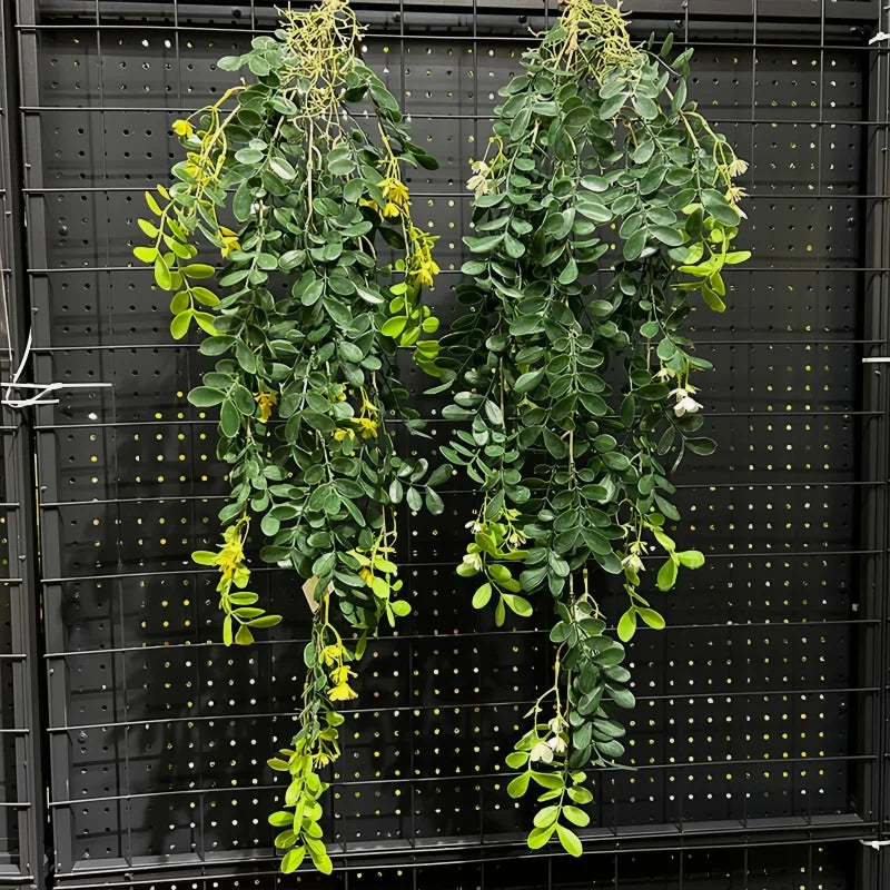 1PC Artificial Hanging Green Plants Fake Rattan Wall Hanging Plastic Vine for Home Garden Restaurant Decoration Soft Landscaping