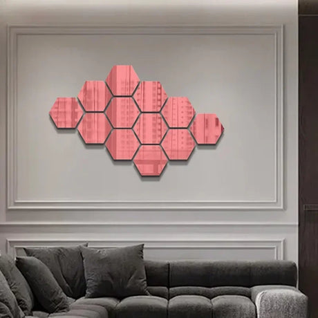 Acrylic Hexagon Mirror Wall Stickers Self Adhesive Removable Livingroom Bathroom Bedroom Wall Decoration Mirror Home Decoration