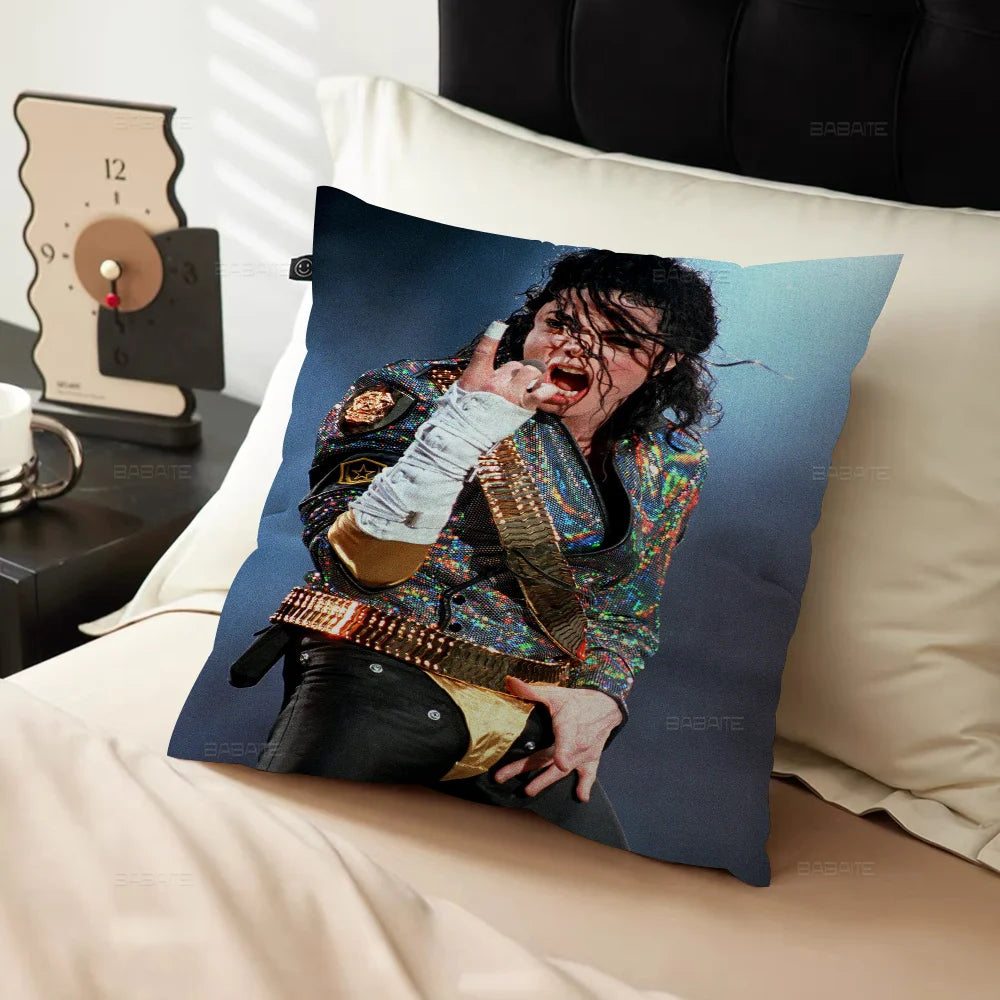 Musicians And Singers Michael Jackson Personalized Picture Text Home Decorative Pillows Household Gifts 45x45cm