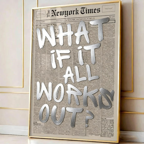Retro-style "If All Goes Well" Newspaper Layout Posters, Stylish Wall Decorations Inspirational Posters, "If" Themed Posters