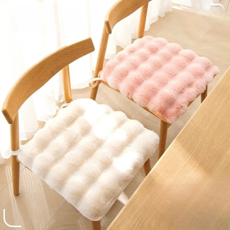 Winter Thickened Plush Student Cushion Seat Cushion Rabbit Velvet Warm Seat Cushion Fart Cushion Office Sedentary Artifact