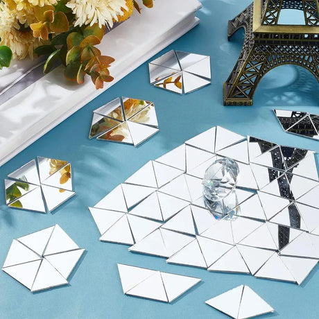 50Pcs Mini Square 5cm/4cm Acrylic Mirror Sticker Self-adhesive Sticker For Wall Bathroom Diy Home Decoration Crafts Decorations