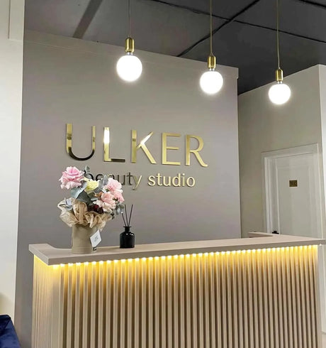 Custom Laser Cut Logo Sign 3D Mirror Wall Letters Large Business Sign Acrylic Lobby Sign Personalized Wall Sign for Salon Studio