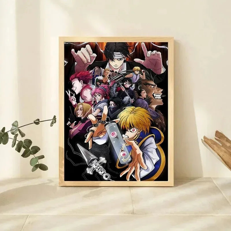 Hunter X Hunter Japanese Classic Anime Poster Killua Zoldyck Wall Art Pictures Canvas Painting Home Kids Room Decor Gift