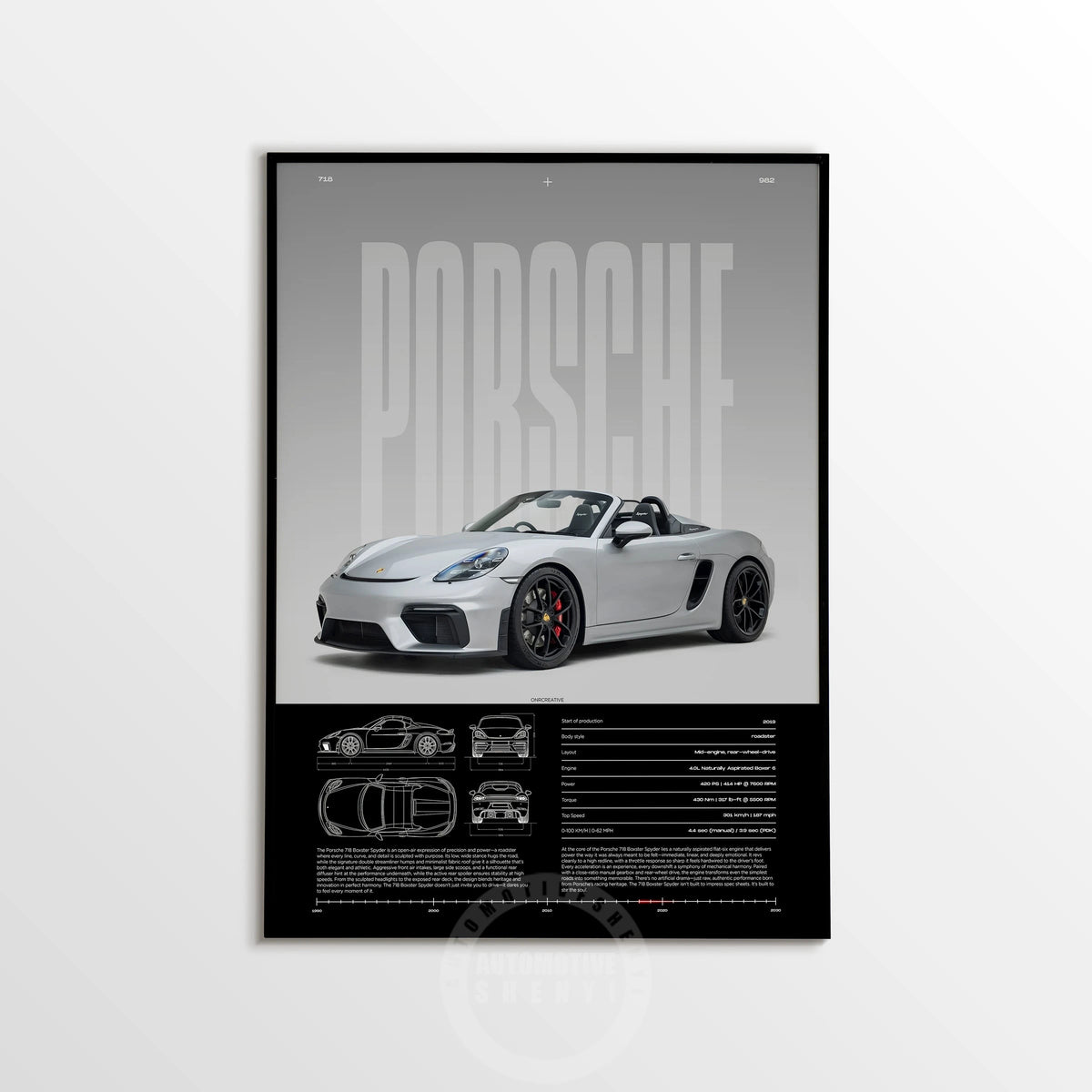Minimalist 911 Turbo GT3-RS GT4 RS Hyper Car Sports Car Supercar Poster Canvas Painting Motosport Wall Art Pictures Home Decor