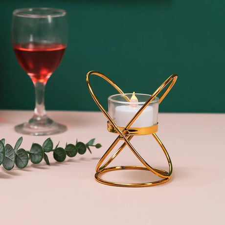 Metal Candlestick Holder Iron Candle Holders for Romantic Candlelight Dinner Props Table Decoration Retro Bedroom  Ornaments