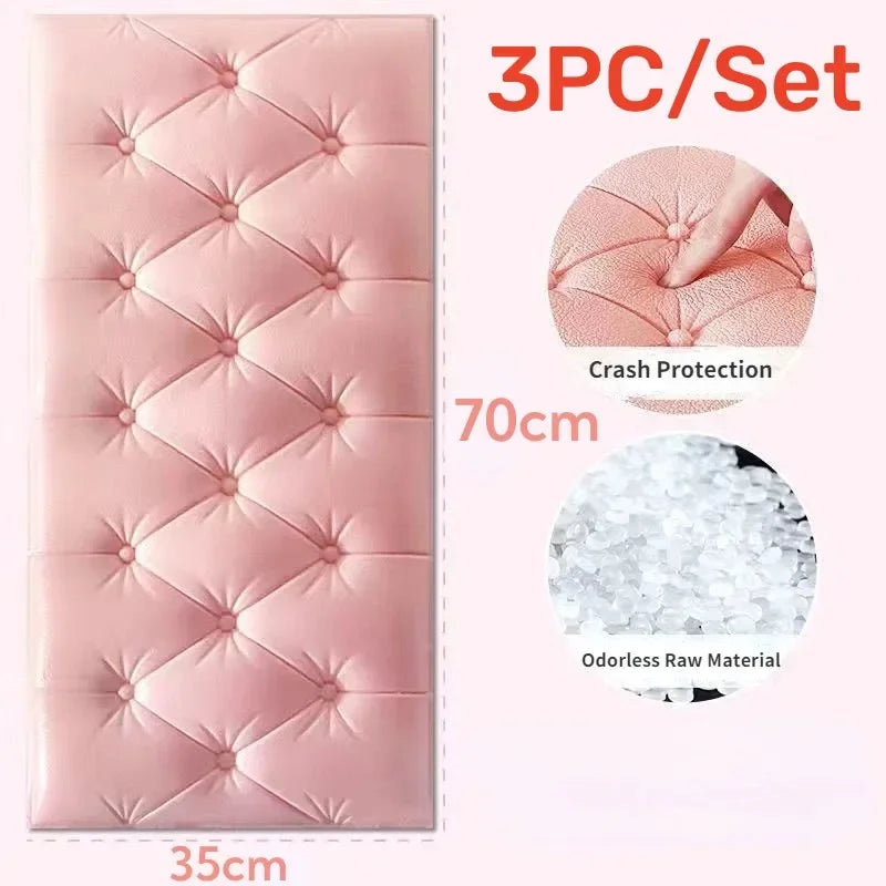 70X35CM 3PCS/SET 6PC/SET Self-adhesive 3D Brick Wallpaper PE Foam Wall Panels Stickers Waterproof Wallpaper Home Decoration