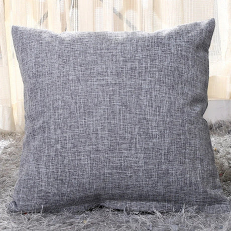 Home Cotton and Linen Cushion Cover 45x45CM Solid Color Yellow Gray Blue Green Orange White Decorative Pillows Case