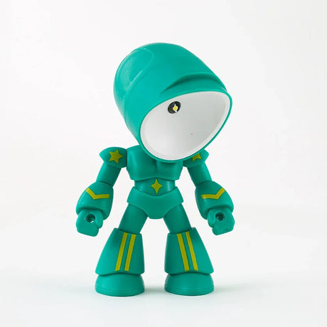 LED Mini Night Light Cute Cartoon Robot Hero Desk Lamp Desktop Ornament Book Light Kids Room Bedside Bedroom Decor Holiday Gifts