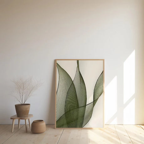 Minimalist Botanical Line Wall Art Prints And Posters Green Leaf Abstract Wall Pictures for Living Room Home Decor Artwork Gift