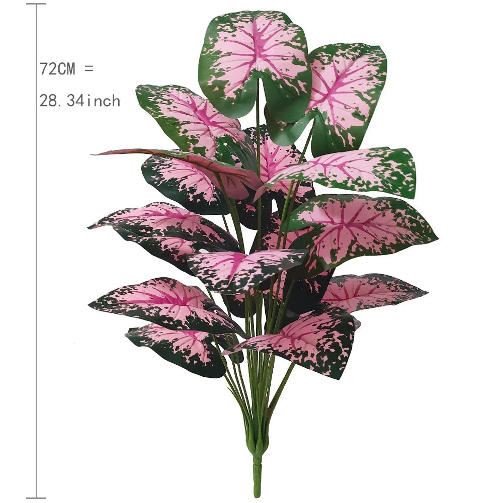 Pink Leaf Potted Plants Fake Artificial Plants Decoration Artificial Flower Simulation Ornament For Home Decor Party Wedding Dec