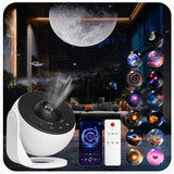Galaxy Projector for Bedroom Pro Version HD 12 in 1 Film Discs Star Projector Galaxy Light Planetarium Projector with Timer White Noise 360 ° Rotation Bluetooth Remote Control