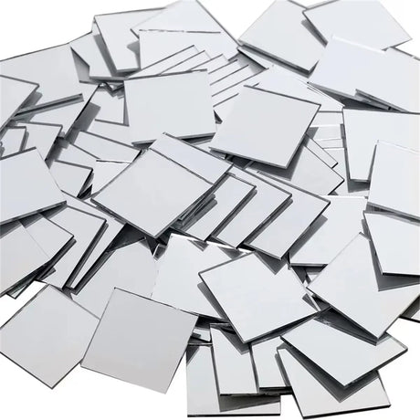 50Pcs Mini Square 5cm/4cm Acrylic Mirror Sticker Self-adhesive Sticker For Wall Bathroom Diy Home Decoration Crafts Decorations