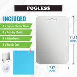 Big Size Acrylic Mirror Bathroom Tools Shower Shaving Washroom Accessories Fogless Fog Free Travel Mirror Unbreakable