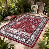 Bohemian Luxury Outdoor Carpet Flower Decoration Retro Style Living Room Rug Sofa Bedroom Easy Clean Washable Floor Mat Soft
