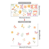 Watercolor Butterfly Flowers Cartoon Wall Sticker Child Room Girls Room Decal Kids Baby Room Bedroom Nursery Vinyl Home Decor