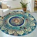 Bohemian Style Circular Carpet Indoor Carpet Bedrooms Circular Floor Mats Suitable Living Rooms Study Rooms Bathrooms Decoration