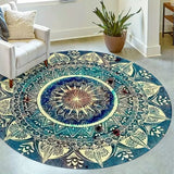 Bohemian Style Circular Carpet Indoor Carpet Bedrooms Circular Floor Mats Suitable Living Rooms Study Rooms Bathrooms Decoration
