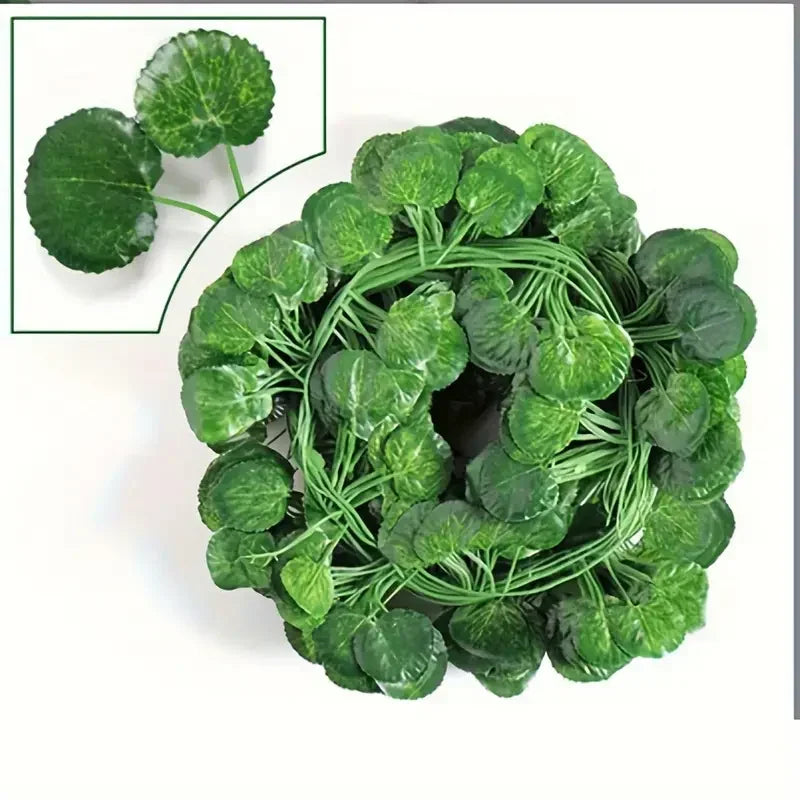 Artificial Green Ivy Leaf Rattan Creeper Leaves Vine Hanging Garland DIY Fake Flowers Plants for Garden Wedding Party Home Decor