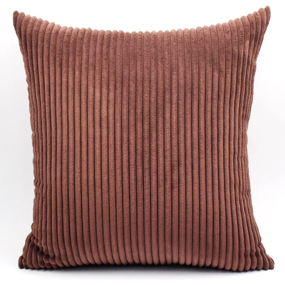 Supersoft Corduroy Cushion Cover Home Decor Pillow Covers Plain Striped Throw Pillow Case for Sofa Bed Living Room Decoration