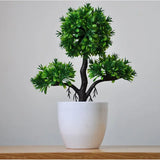 Artificial Plants Potted Bonsai Green Small Tree Plants Fake Flowers Potted Ornaments for Home Garden Decor Party Hotel Decor