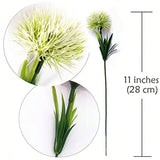 8434-Fake Dandelion Flowers White 10 Pcs,Artificial Plants Plastic Shrubs Bushes Decor Faux Stems Outdoor Indoor Home Garden Party Wedding DIY Planting Filler Decoration