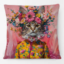 Animals Portrait Poster Pillowcase Horse Dog Fox Flower Giraffe Leopard Tiger Cushion Cover Living Room Square Home Decoration