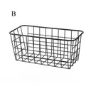 Punch-free Kitchen Cabinet Door Storage Box Iron Rack Wall-mounted Cabinet Plastic Wrap Rack Bathroom Refrigerator Rack