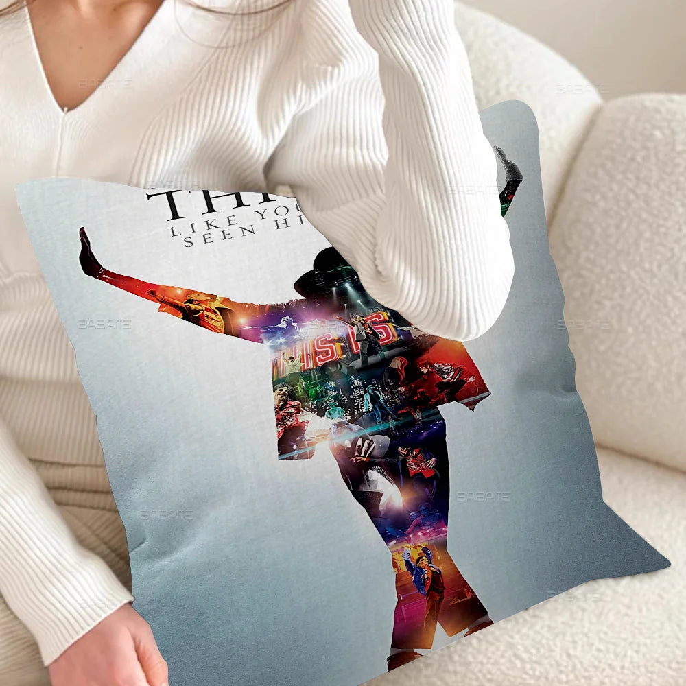 Musicians And Singers Michael Jackson Personalized Picture Text Home Decorative Pillows Household Gifts 45x45cm