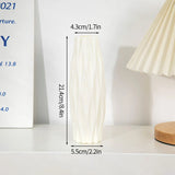 Nordic Vases Pure White Plastic Vases Imitation Ceramic Flower Vases Desktop Flowerpot Wedding Decor Home Ornament