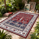 Bohemian Luxury Outdoor Carpet Flower Decoration Retro Style Living Room Rug Sofa Bedroom Easy Clean Washable Floor Mat Soft