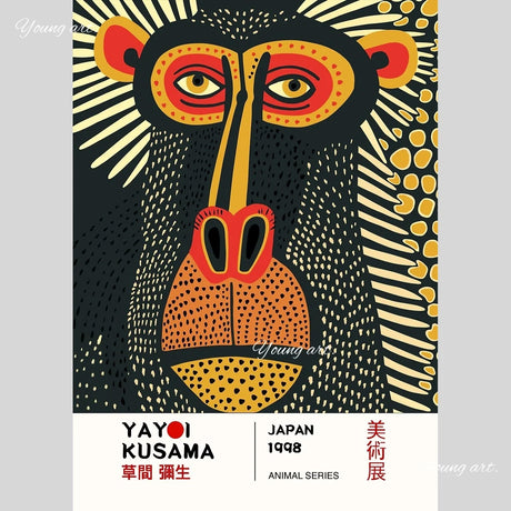 Japanese Yayoi K_Kusama Abstract Canvas Prints Poster Japandi Vintage Animal Aesthetics Art Prints Bedroom Wall Art Home Decor