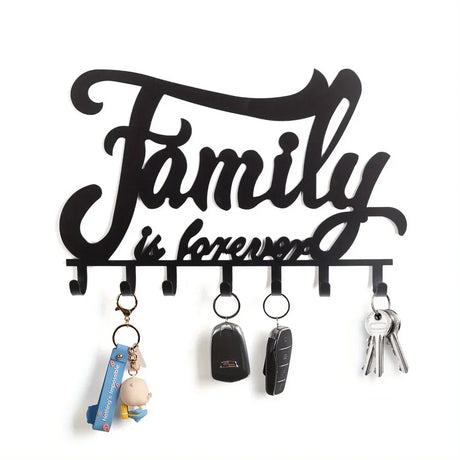 Decorative Metal Key Holder Wall Mounted Key Hooks Hanging Artwork Storage Rack Home Iron Art