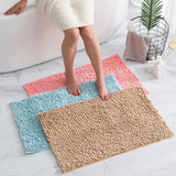 Chenille Bathroom Carpet Non Slip Bath Mat Soft and Comfortable Plush Living Room Door Bathroom Absorbent Foot Floor Matscarpet