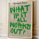 Retro-style "If All Goes Well" Newspaper Layout Posters, Stylish Wall Decorations Inspirational Posters, "If" Themed Posters
