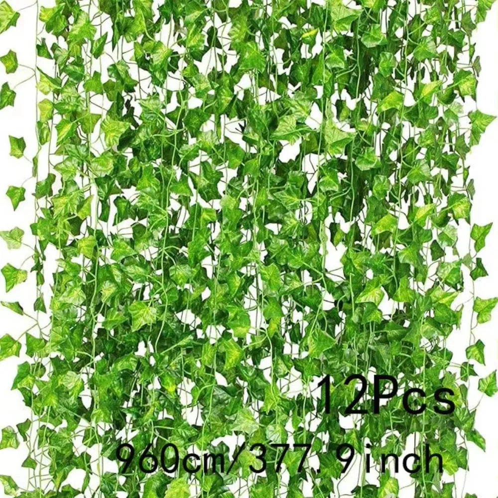 24 PCS Total 19m/755inch Ivy Garland for Home Living Room Wall Decoration Artificial Greenery Vine for Wedding Party Decor