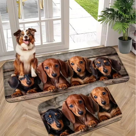 VIKAMA 1/2pcs Cat Kitchen Rug Corridor Entrance Runner Soft Comfortable Laundry Room Bedroom Floor Mat Home Decor