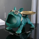 30cm/11.8inch Home Decor Bulldog Figurine Dog Statue Key Storage Box Animal Ornament Resin Craft Art Figurine Puppy Sculpture
