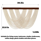 Handwoven Cotton Rope Wall Art Canvas Large Boho Macrame Tapestry for Living Room Bedroom Home Decor White