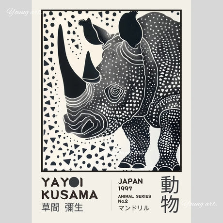 Japanese Yayoi K_Kusama Abstract Canvas Prints Poster Japandi Vintage Animal Aesthetics Art Prints Bedroom Wall Art Home Decor