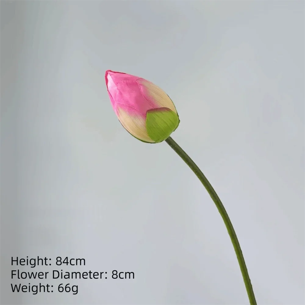 1PC DIY Decoration Artificial Flower New Landscape Long Stem PU Green Plant Artificial Flower Pole Lotus Pod Artificial Lotus