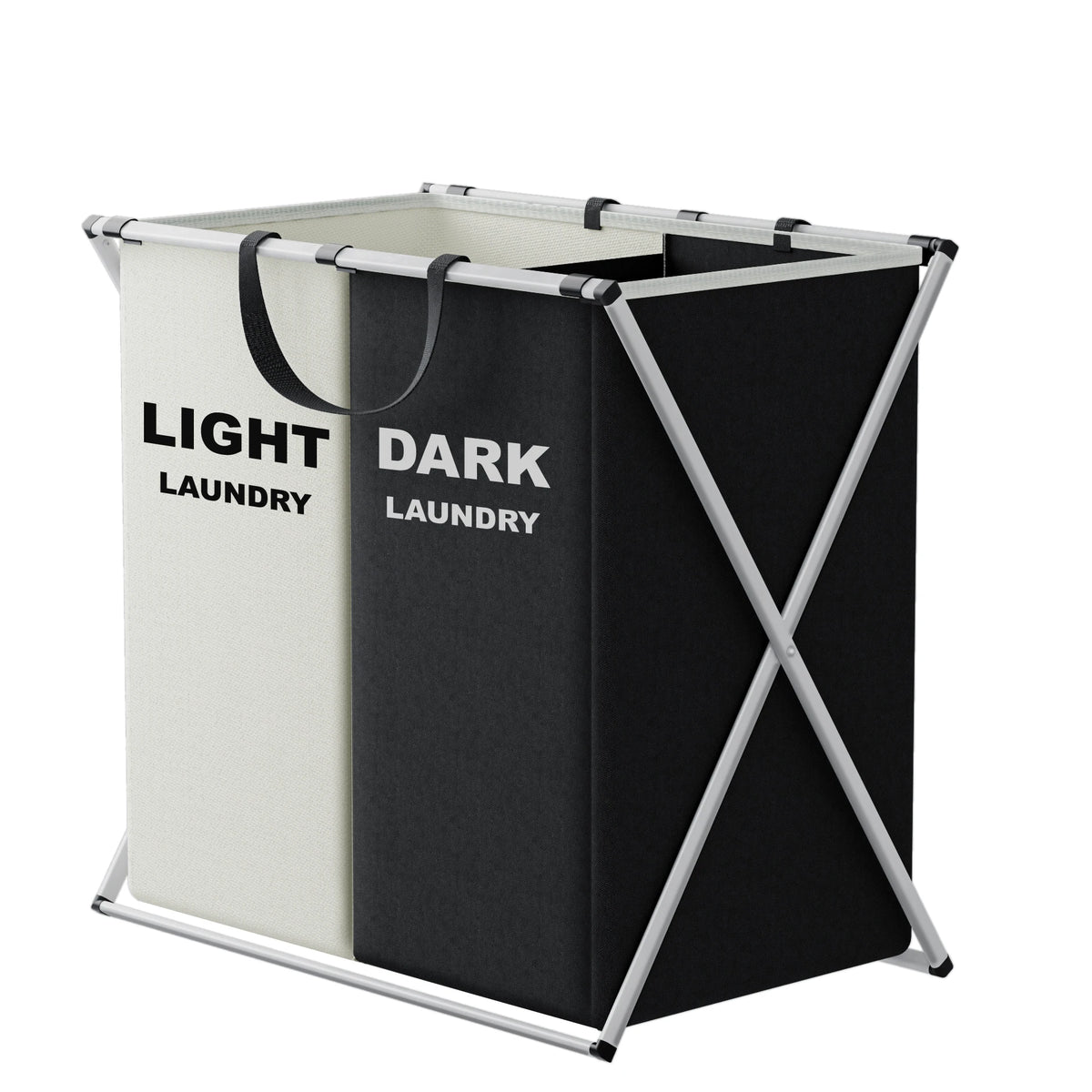 1 PC Large Laundry Hamper 3 Sections Divided Laundry Basket Foldable Washing Bin Dirty Cloth Storage Bag