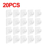 5/10/20/30Pcs Self-adhesive Hook Transparent Door Wall Hook Child Heavy Load Rack Kitchen Bathroom Towel Key Rack Sticky Hook