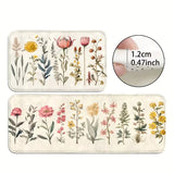 Floral Kitchen & Bathroom Mats Non-Slip, Runner Rugs for Home, Laundry - Comfortable Standing Pads with Vibrant Spring Decor